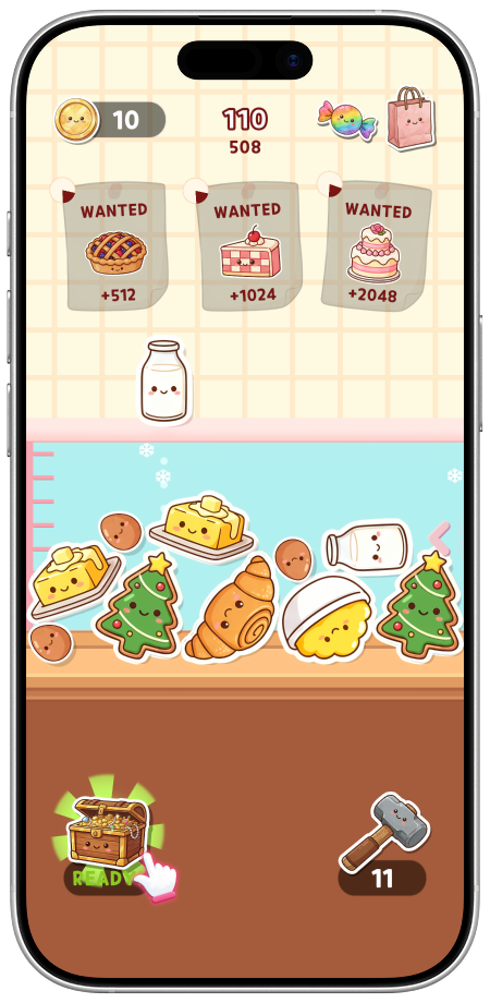 Merge Cafe: Order Rush gameplay